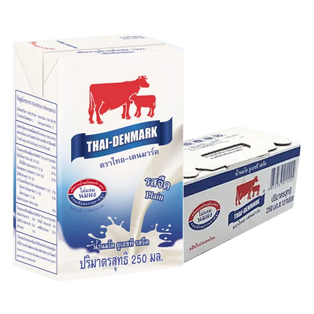 Thai Denmark Uht Milk Plain 250 Ml X 12