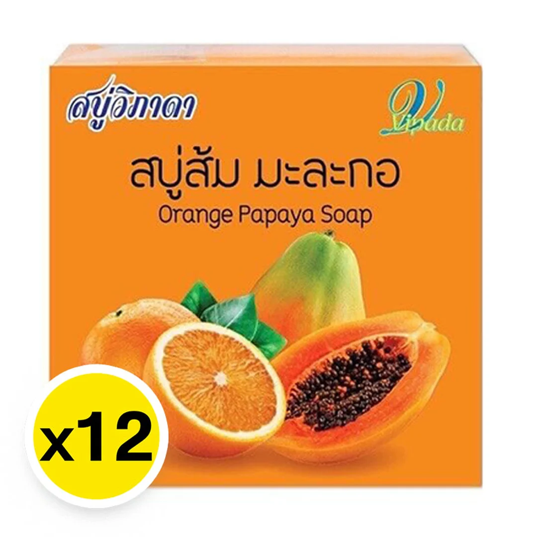 VIPADA Orange Papaya 100% Soap 65 g x 12