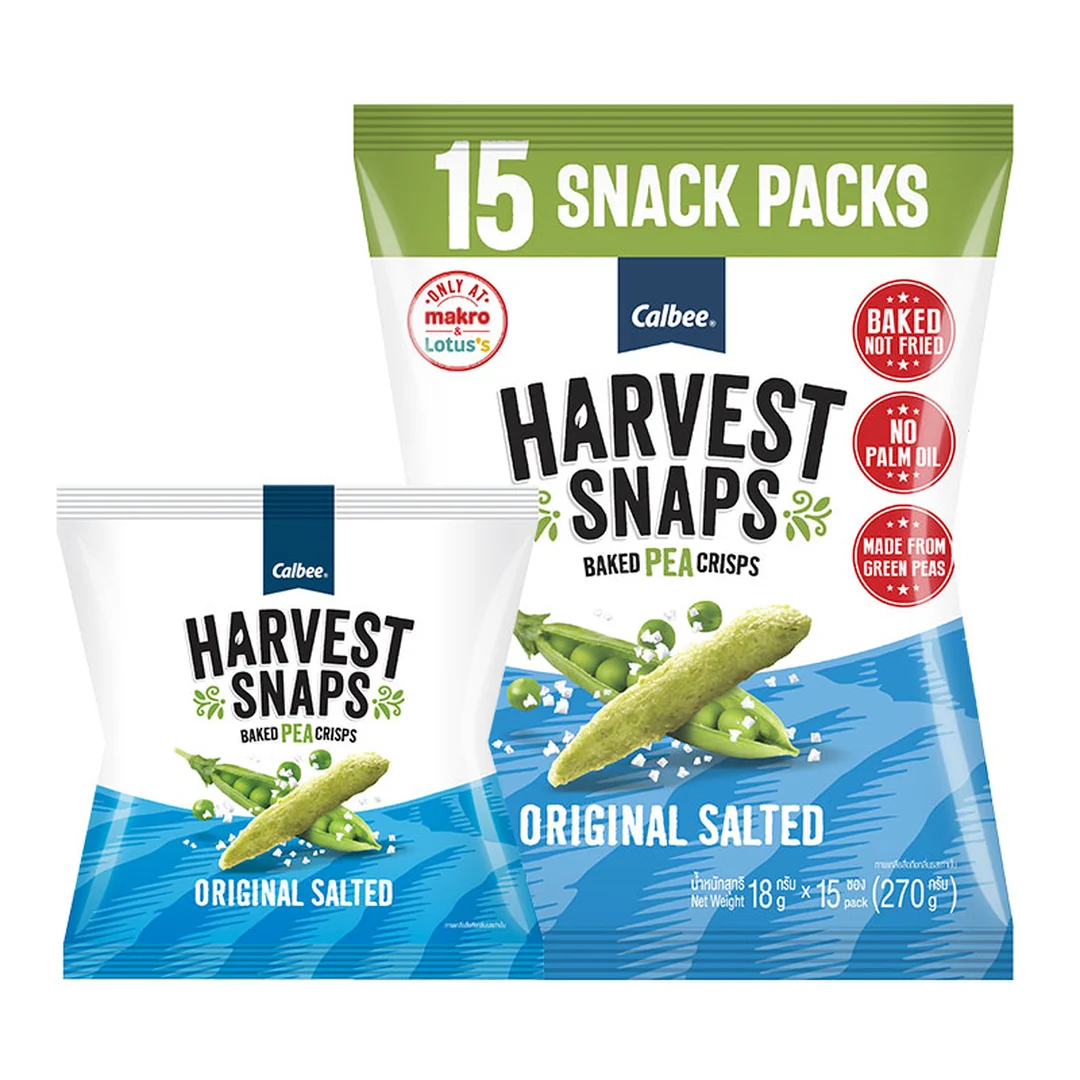 CALBEE Harvest Snaps Plant Base Snack Original 18 g x 15