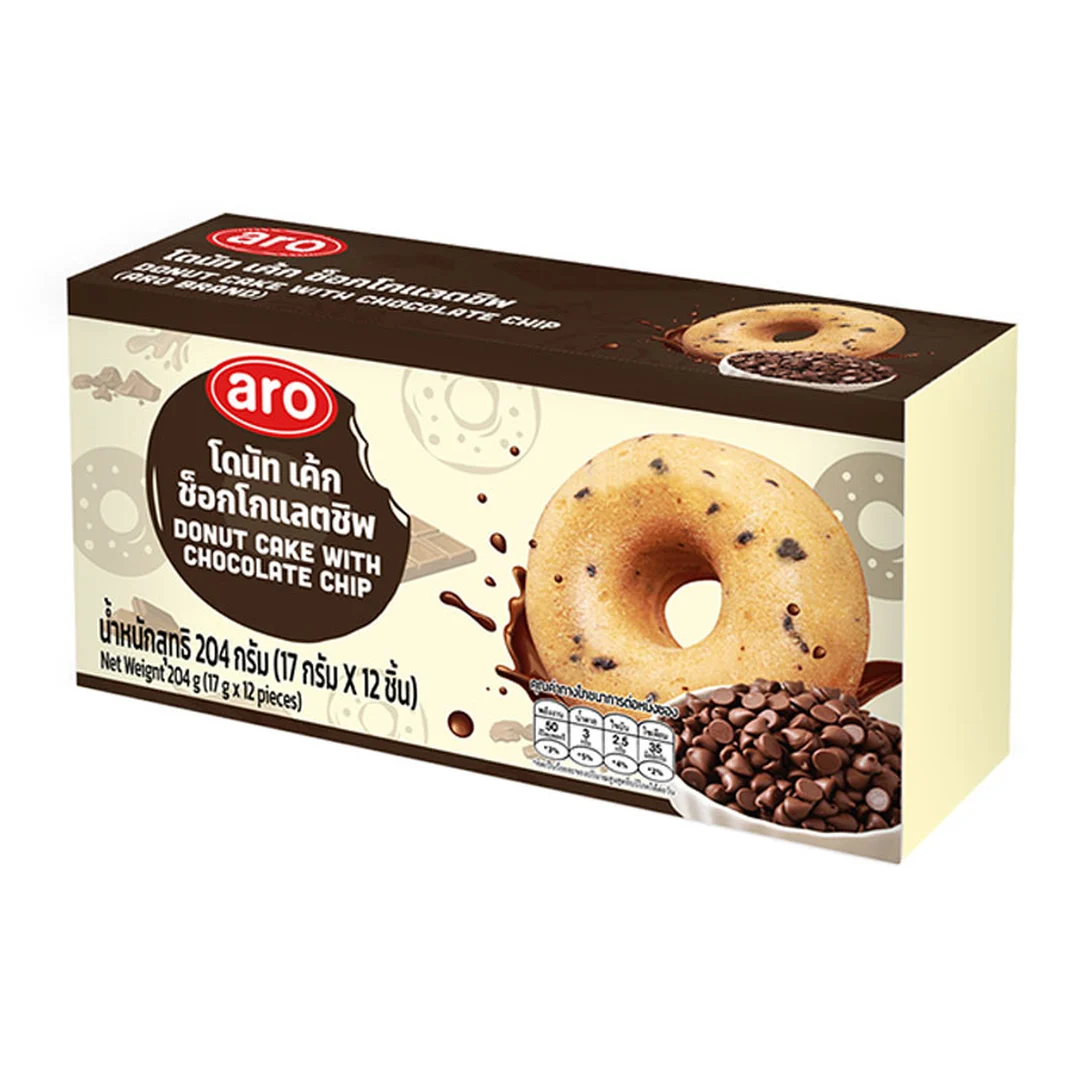 ARO Donut Cake with Chocolate Chip 17 g x 12