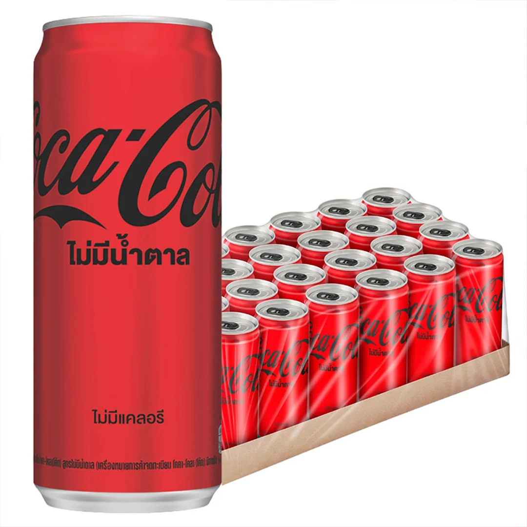 COKE Soft Drink Can No Sugar No Calories 325 ml x 24