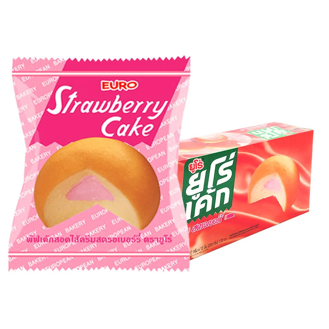 EURO Cake Strawberry 17 g 12 pcs