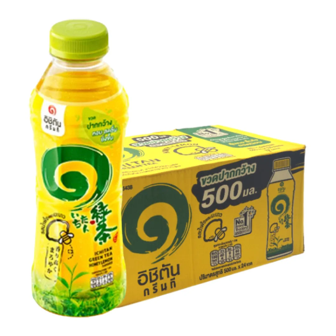 ICHITAN Green Tea Drink Honey Lemon 500 ml x 24