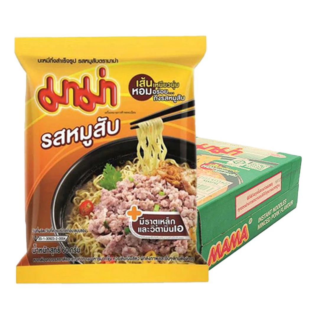 MAMA Instant Noodles Minced Pork 60 g x 30