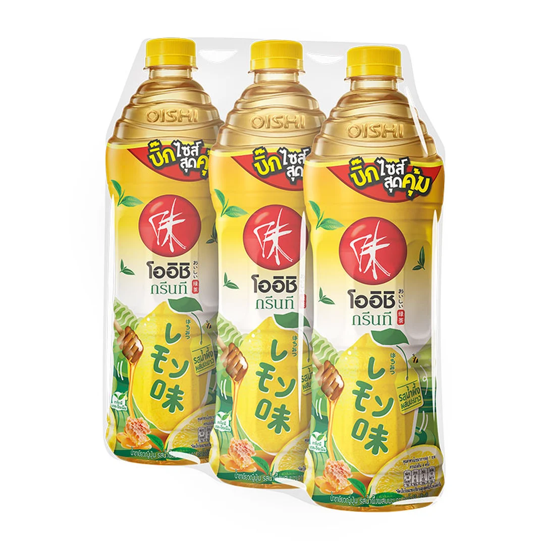 OISHI Green Tea Drink Honey Lemon 800 ml x 3