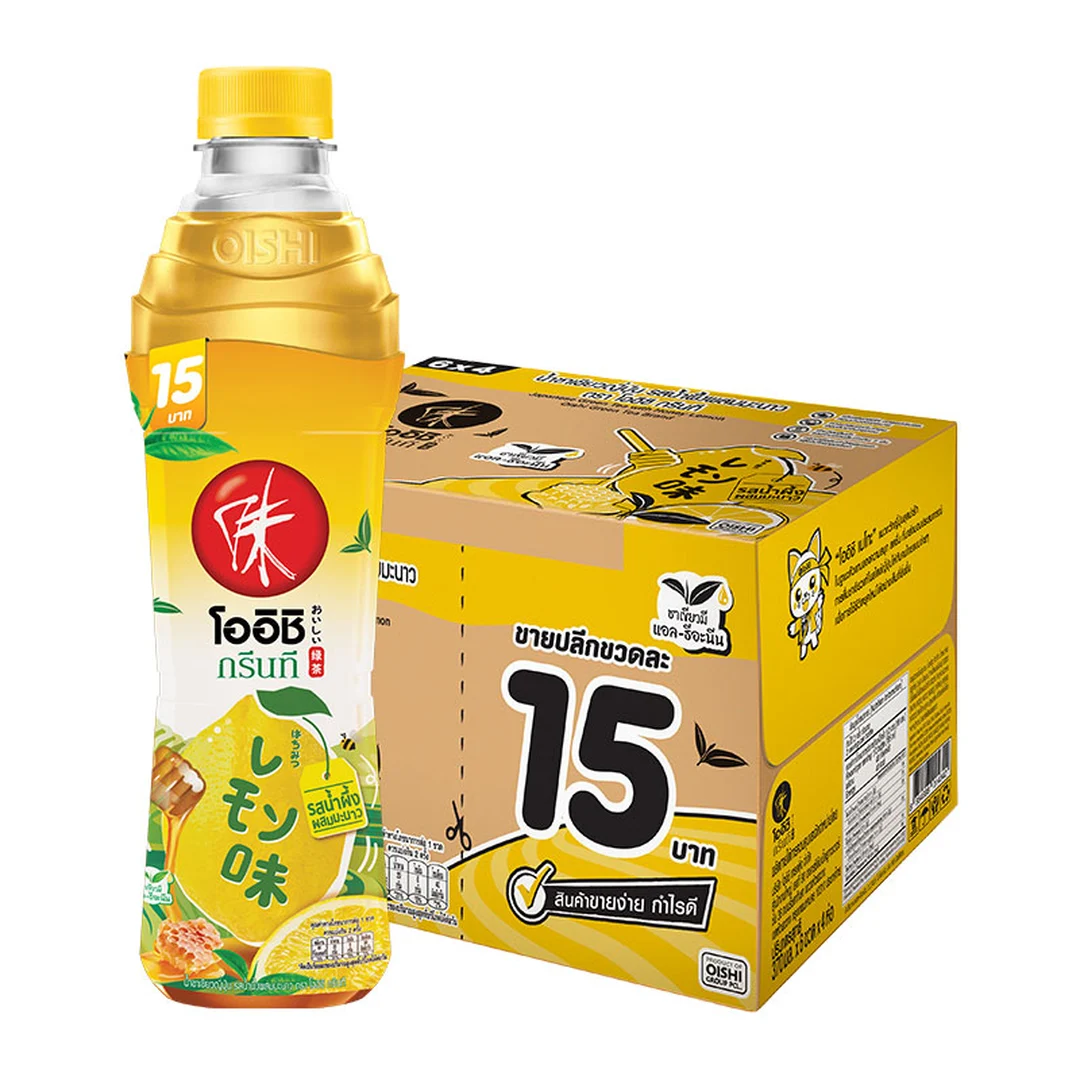 OISHI Green Tea Honey Lemon 370 ml x 24