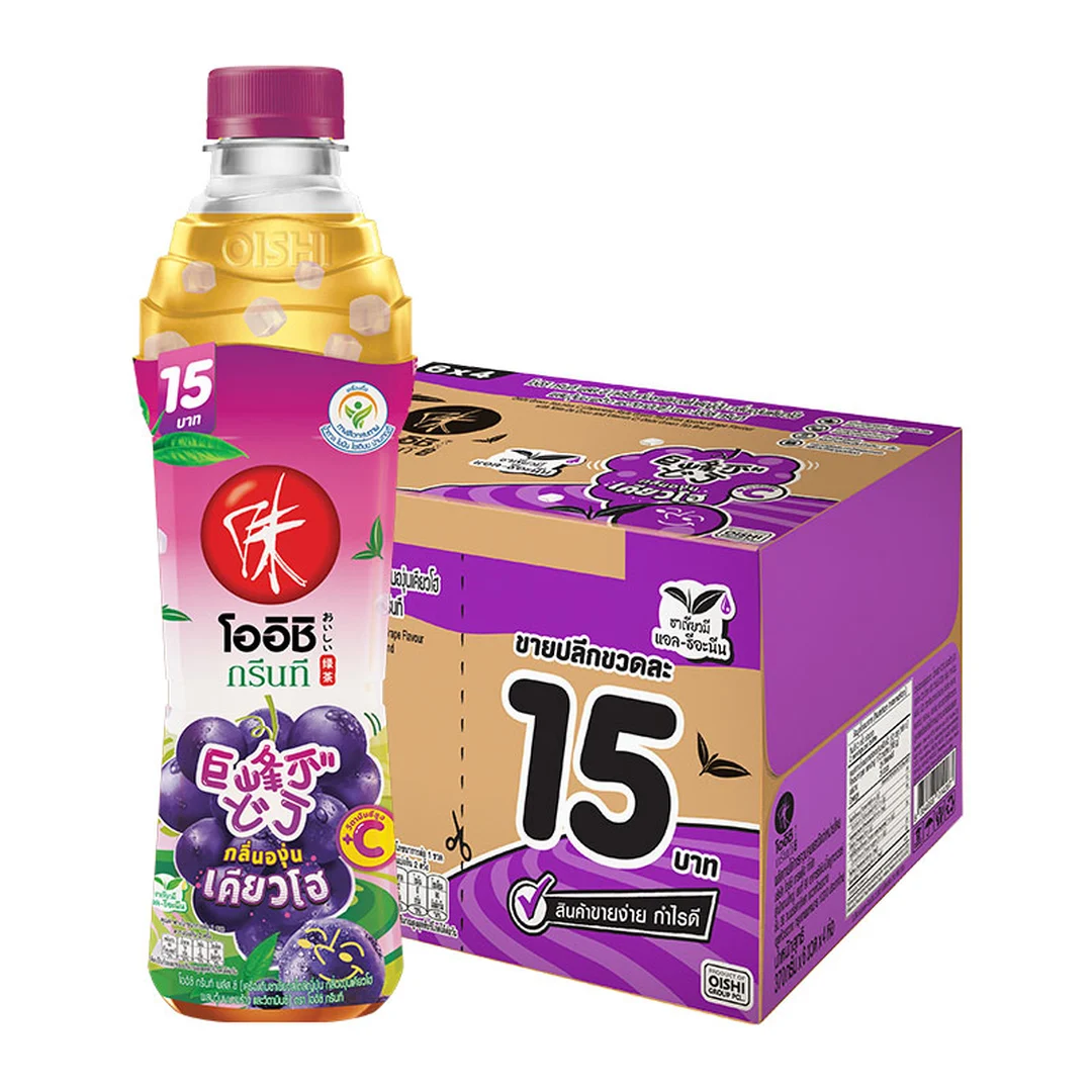OISHI Green Tea Kyoho Grape 370 ml x 24