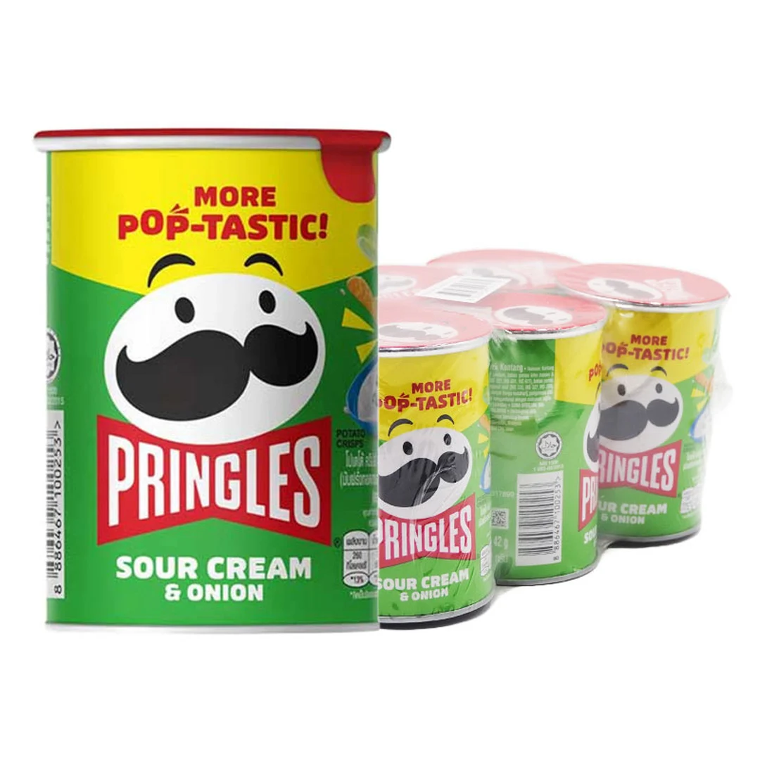 PRINGLES Potato Chips Sour Cream & Onion 42 g x 6